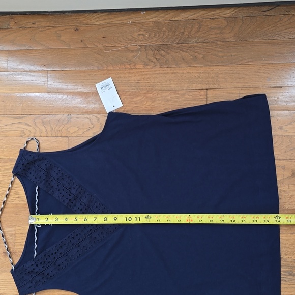 CROFT AND BARROW WOMEN'S PLUS SIZE BLUE SLEEVELESS SUMMER TOP SIZE XXL - Picture 12 of 14